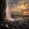 Oregon coastline at sunset